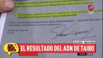 Dieron a conocer el resultado de ADN entre Raúl Taibo y su presunta hija