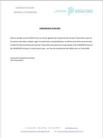 Cierran el Consejo Escolar por caso sospechoso de coronavirus
