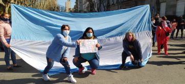 En el Día de la Sanidad, enfermeros de la ciudad se manifestaron en reclamo de una suba salarial