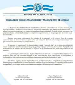 Trabajadores del Regional no se sienten representados y la CGT local emitió un “comunicado light”
