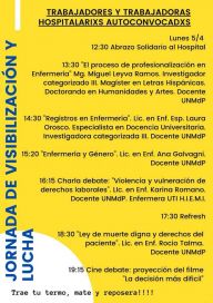 Trabajadores autoconvocados del HIGA realizan su jornada de lucha