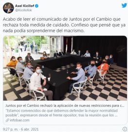 Fuerte cruce desde el oficialismo al comunicado de Juntos por el Cambio
