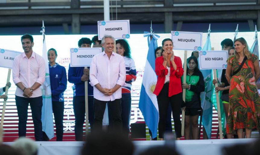 En Chapadmalal, el presidente inauguró los Juegos Evita de Playa