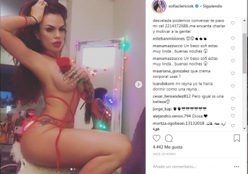 Con un hilo rojo, Sofía Clerici incendió Instagram
