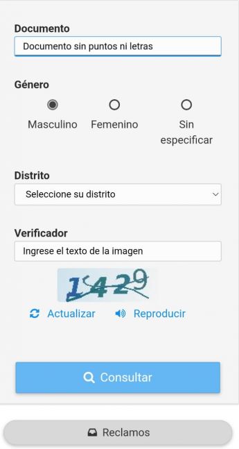 Ya se puede consultar en qué mesa e institución te toca votar