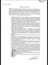 Tierras cedidas al MTE: la nota que Obras hizo avanzar y Legislación dejó diluir