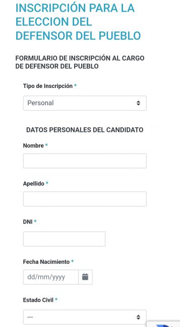Se abrió el registro para postulantes en la Defensoría del Pueblo