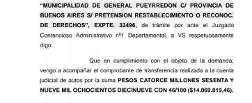 Montenegro depositó los $14 millones en busca de recuperar la administración de Punta Mogotes