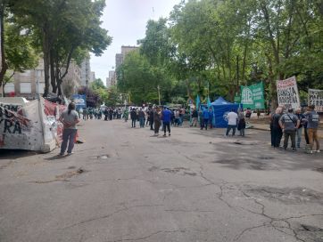 Paro y manifestación de ATE frente al Palacio