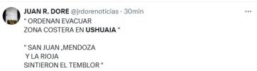 Un fuerte temblor de 7.5 se sintió en Magallanes: algunas zonas de Ushuaia fueron evacuadas