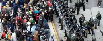 Otra marcha de jubilados con incidentes y periodistas atacados